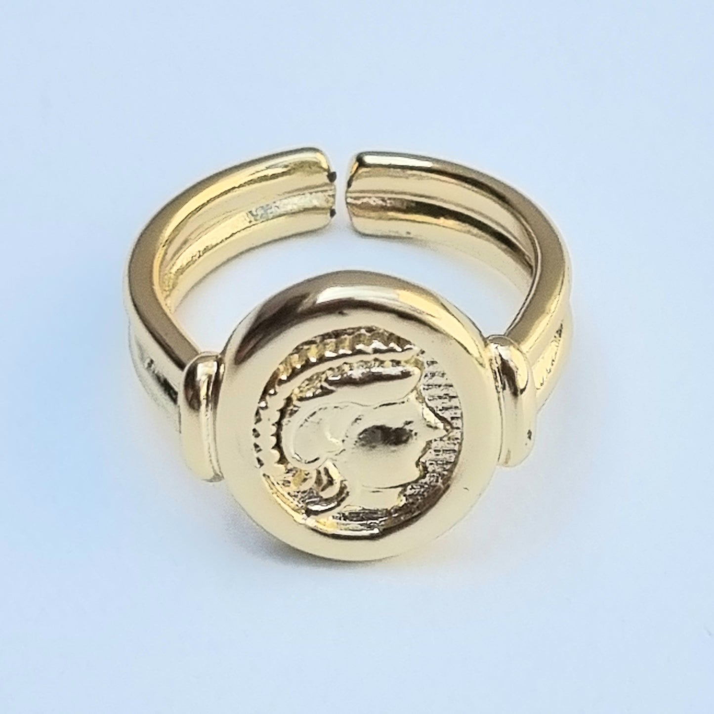 ANILLO CHAPA DE ORO AJUSTABLE GUERRERO