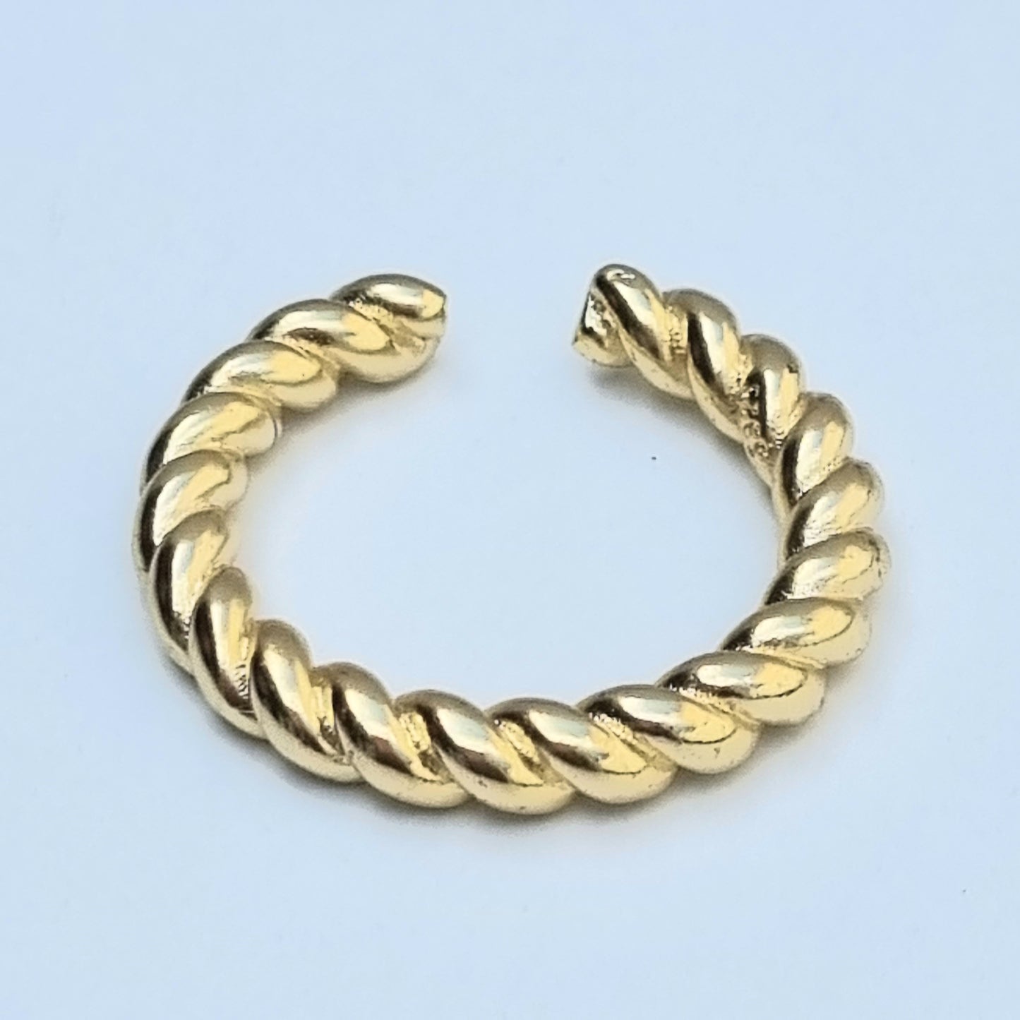 ANILLO CHAPA DE ORO AJUSTABLE ESPIRAL