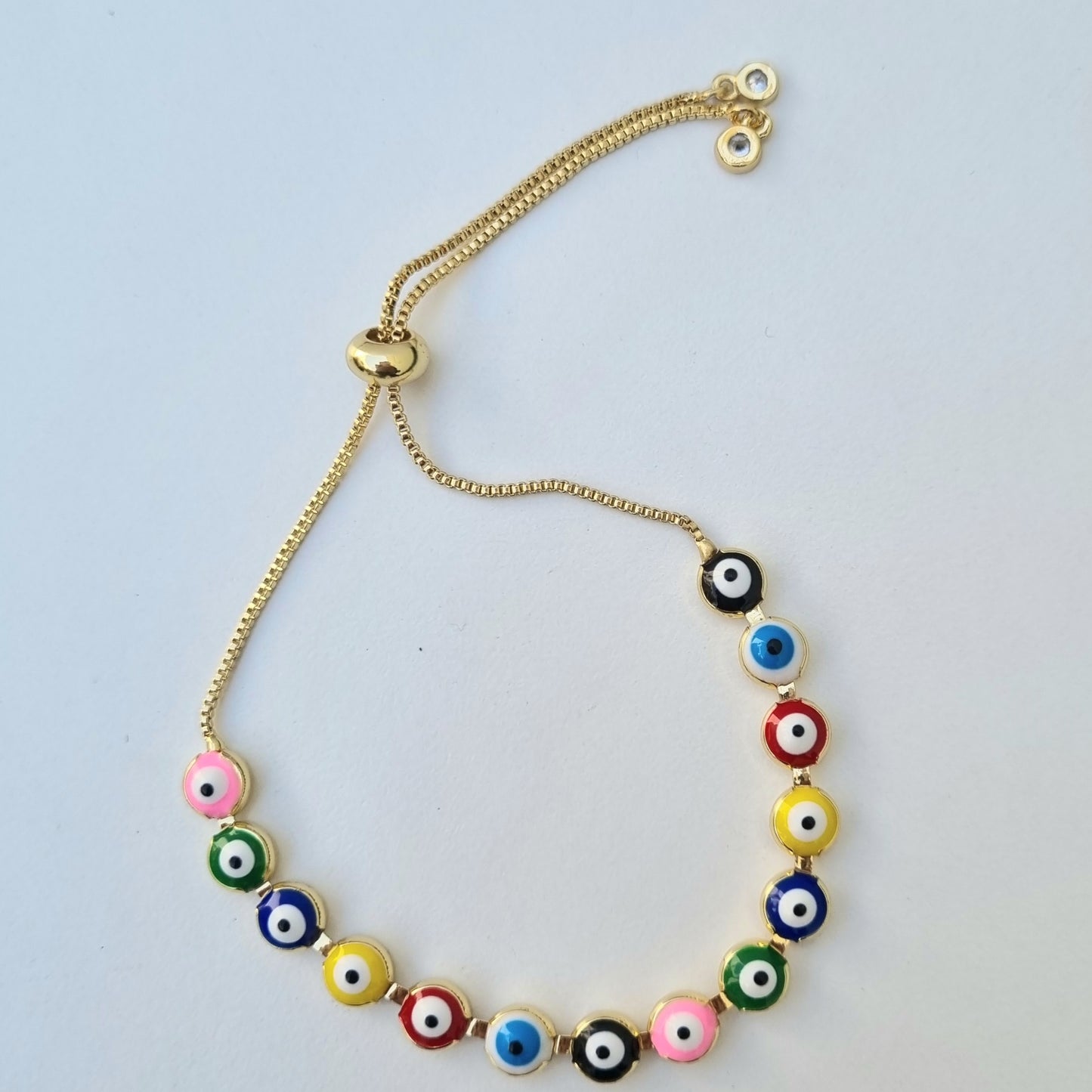 PULSERA CHAPA OJO TURCO PLANO