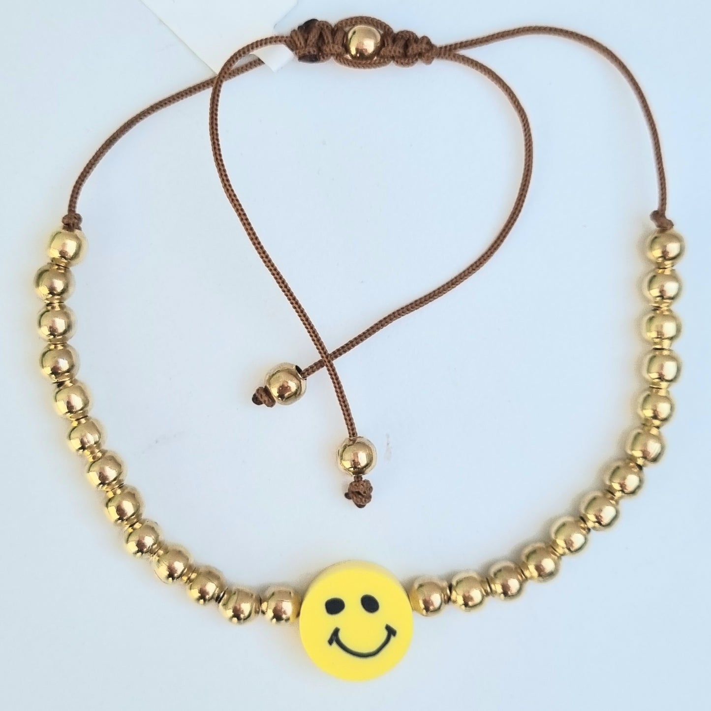 PULSERA CHAPA DE ORO HAPPY FACE