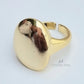 ANILLO CHAPA DE ORO AJUSTABLE OVALO