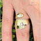 ANILLO CHAPA DE ORO AJUSTABLE GOTAS ENCONTRADAS