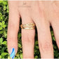 ANILLO CHAPA DE ORO AJUSTABLE LISO 3 LINEAS